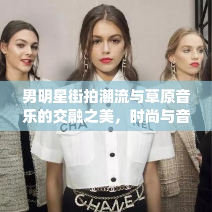 男明星街拍潮流与草原音乐的交融之美，时尚与音乐的碰撞风采