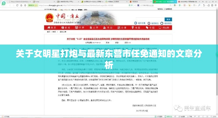 关于女明星打炮与最新东营市任免通知的文章分析