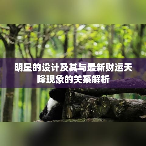 明星的设计及其与最新财运天降现象的关系解析