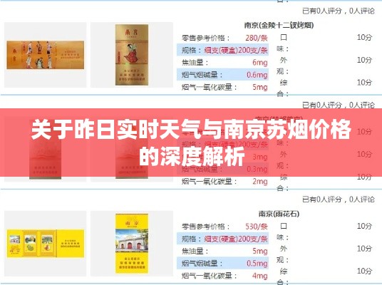 关于昨日实时天气与南京苏烟价格的深度解析