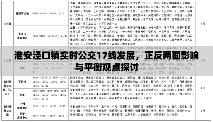 淮安泾口镇实时公交17线发展,正反两面影响与平衡观点探讨