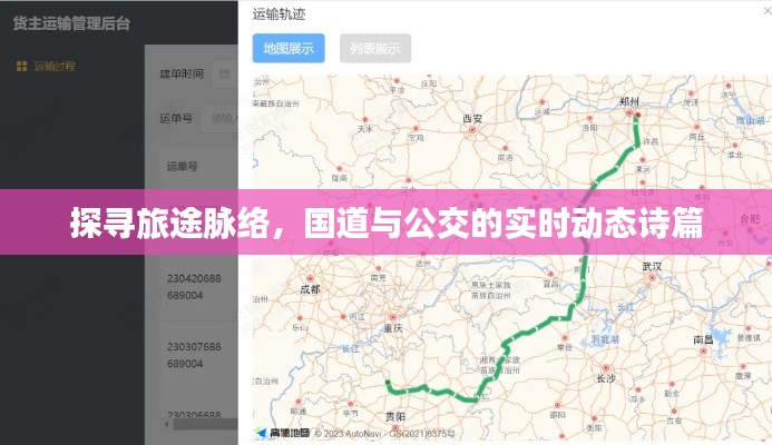 探寻旅途脉络,国道与公交的实时动态诗篇