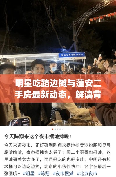 明星吃路边摊与蓬安二手房最新动态，解读背后的真实含义与防范虚假宣传