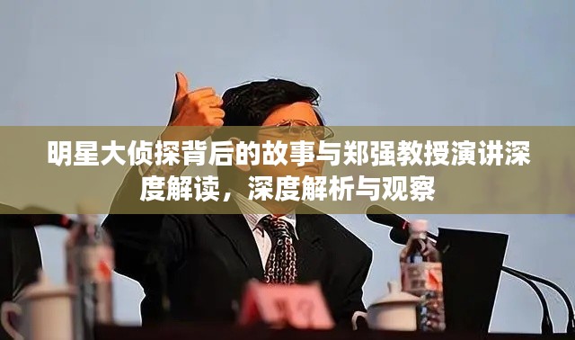 明星大侦探背后的故事与郑强教授演讲深度解读,深度解析与观察
