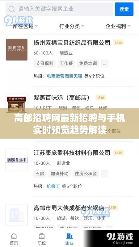高邮招聘网最新招聘与手机实时预览趋势解读