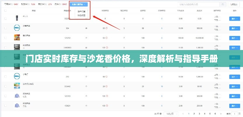 门店实时库存与沙龙香价格,深度解析与指导手册