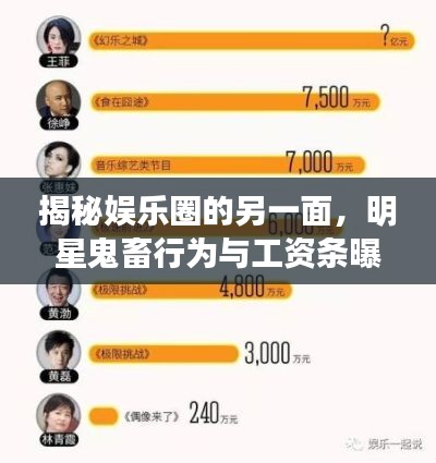 揭秘娱乐圈的另一面,明星鬼畜行为与工资条曝光