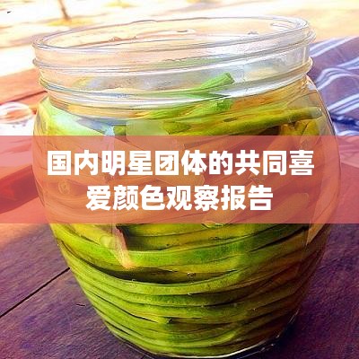 国内明星团体的共同喜爱颜色观察报告