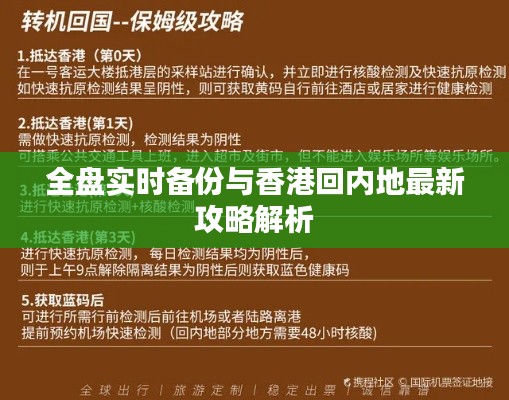 全盘实时备份与香港回内地最新攻略解析
