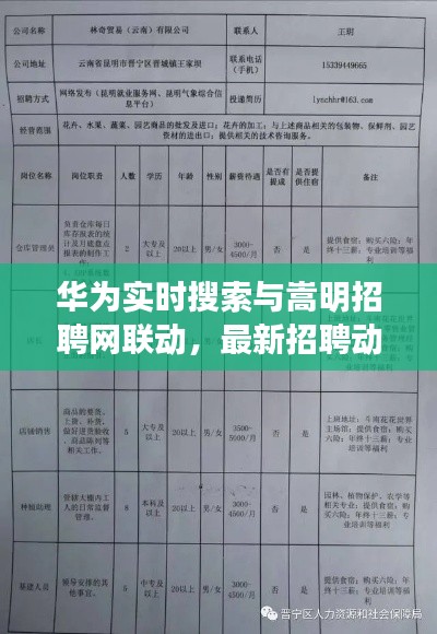 华为实时搜索与嵩明招聘网联动,最新招聘动态速递