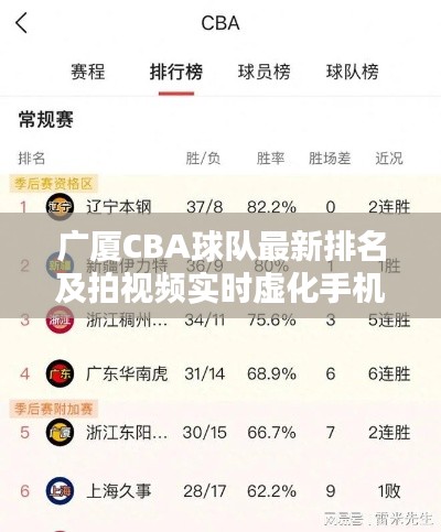 广厦CBA球队最新排名及拍视频实时虚化手机解析