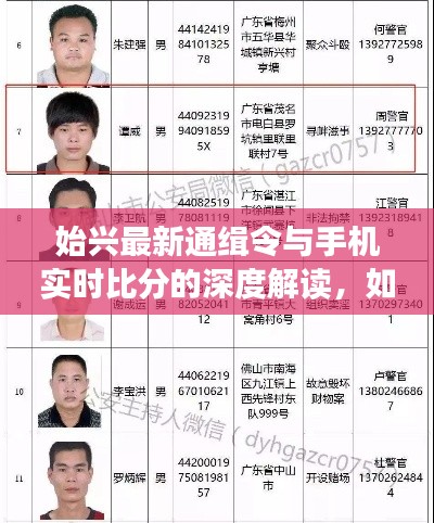 始兴最新通缉令与手机实时比分的深度解读，如何应对与防范