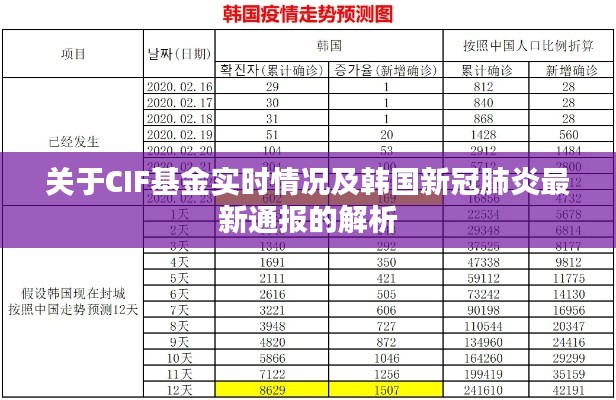 关于CIF基金实时情况及韩国新冠肺炎最新通报的解析