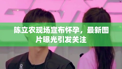 陈立农现场宣布怀孕,最新图片曝光引发关注