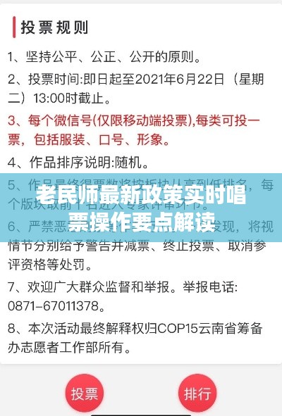 老民师最新政策实时唱票操作要点解读