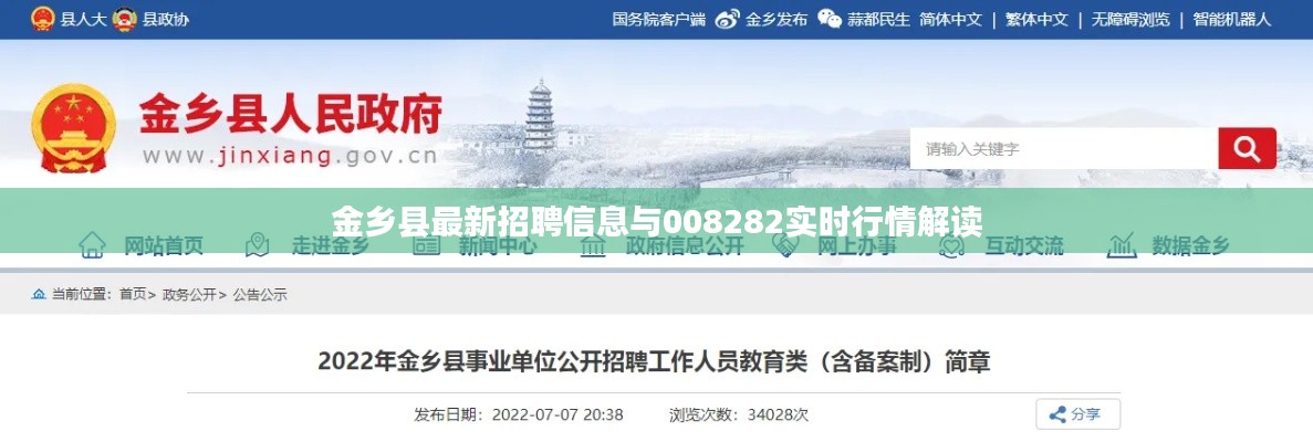 金乡县最新招聘信息与008282实时行情解读